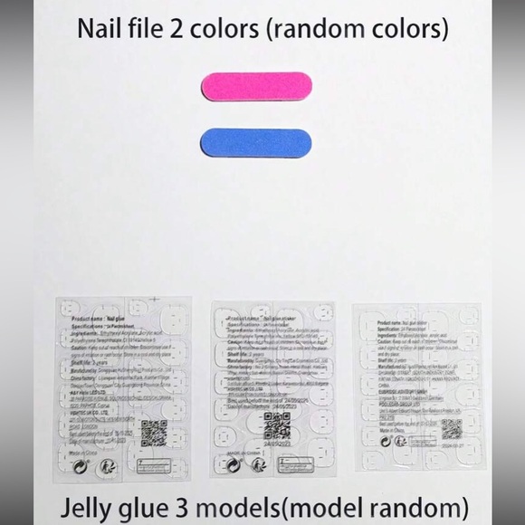 Floral creamy pink and Coral beautiful Press On Nails - Picture 6 of 7